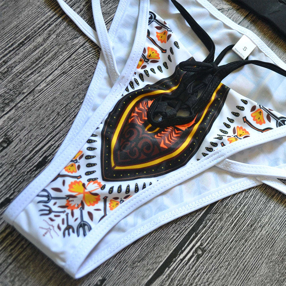 2025 African Dashiki Print One Piece Swimsuit Women High leg cut Swimwear Female Trikini Thong Monokini Brazilian Bathing Suit