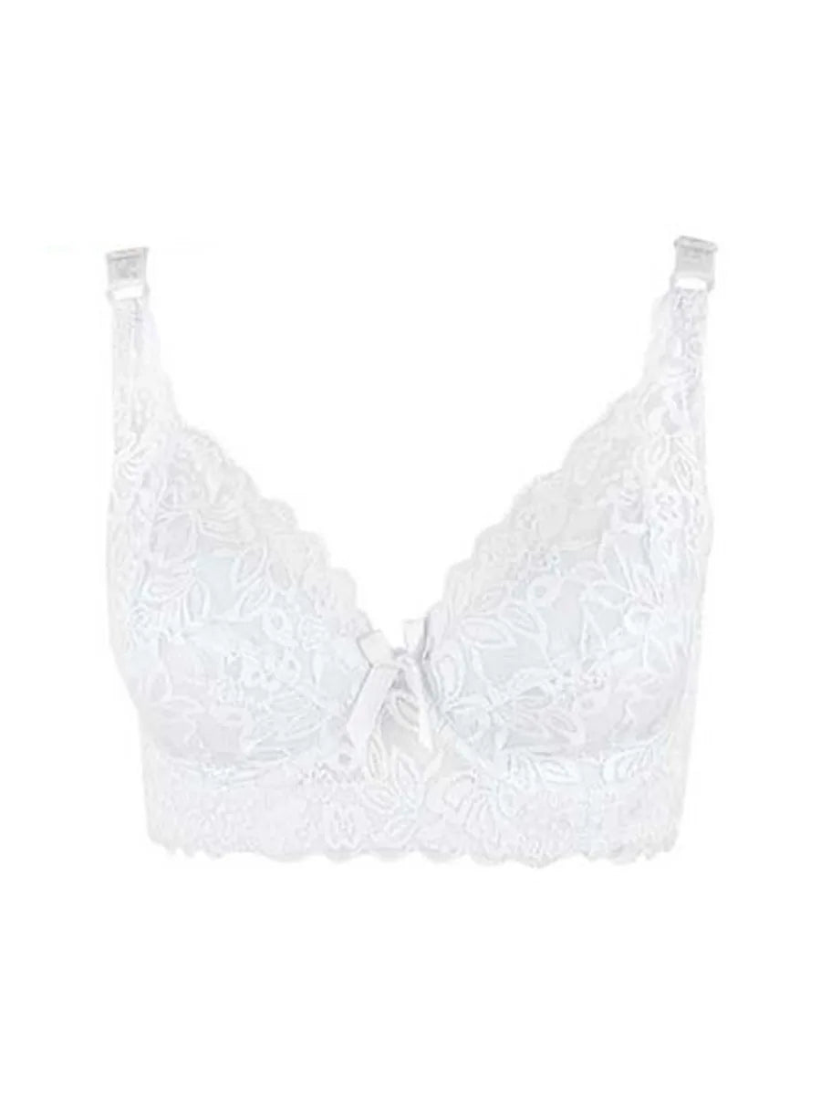 C D E Big Size 2024 Women Bra Bralette Ultrathin Pure Cotton Brassiere Hollow out Underwear Sexy Lace Plus Size 34-46 B C D Cups