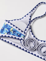 ZTVitality Swimwear Women 2025 New Arrival Print Whip Stitch Sexy Bikini Padded Bra Mid Waist Bandgae Swimsuit Brazilian Biquini