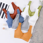 Women Crop Tops Female Tank Top Seamless Underwear Sexy Lingerie Sport Fitness Bra Top Wireless Padded Camisole