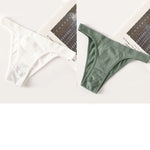 2PCS/Set Seamless Women Brazilian Panties Female Underpants High Leg Cut Underwear Sexy Lingerie Bikini Sports Briefs M-L