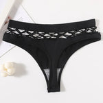 High Waist Fishnet Hollow G-String Panties Women Thongs Sexy Underwear Lingerie Female Underpants Intimates