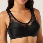 Womens Lace Bra Bralette Black Sexy Lingerie Wire Free Underwear Tops Minimizer Plus Size Brassiere BH 36-56 A B C D E F G H Cup