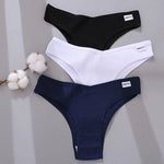 3Pcs/Set Cotton Women Briefs Sexy Seamless Brazilian Panties Female Low Rise Underwear Breathable Underpants Girls M-XL Intimate