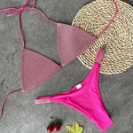 Shiny Jewelled Sequins Diamond Bikini Women Swimsuit Female Swimwear Two Pieces Bikini Set Mini Micro Bathing Suit Swim Lady