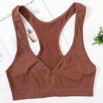 Seamless Bras For Women Bra Tops Wirefree Brassiere Unlined Deep Vneck Bra Comfort LingerieBralette Top Female Underwear