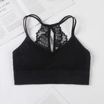 Women Tank Crop Top Seamless Underwear Lace Cropped Crop Tops Female Intimates Sexy Lingerie Plus Size Padded Camisole Femme