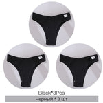 3Pcs/Set Cotton Women Briefs Sexy Seamless Brazilian Panties Female Low Rise Underwear Breathable Underpants Girls M-XL Intimate