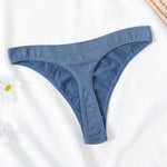 5Pcs/Set Women Brazilian Panties High Waist Thongs G-string Female Underpants Solid Color T-back Underwear Sexy Lingerie M-XL