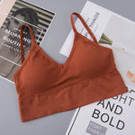 Women Tube Top U Back Crop Top Push Up Bra Sexy Lingerie Seamless Underwear Female Solid Color Sport Top Fitness Brassiere