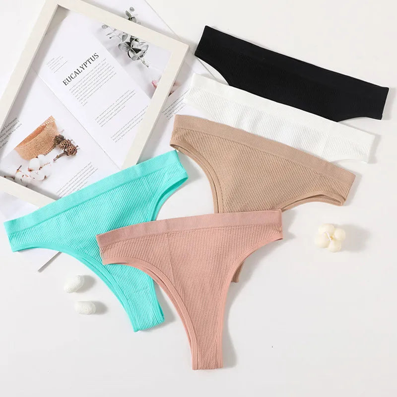 Women Panties Seamless Briefs For Womens Sexy Lingerie Shapewear Bottoms Female Underpants Pantys Low Rise Thongs Underwear M-L