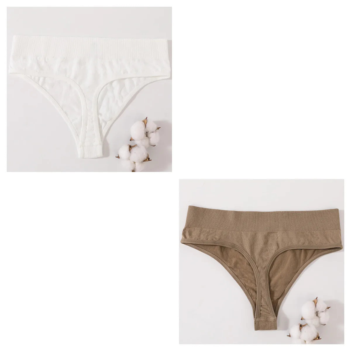 2Pcs/Set Women Panties High Waist Panties Sexy Bodyshaper Thongs Female Underpants Seamless Underwear Sports G-string Intimates