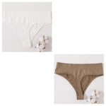 2Pcs/Set Women Panties High Waist Panties Sexy Bodyshaper Thongs Female Underpants Seamless Underwear Sports G-string Intimates