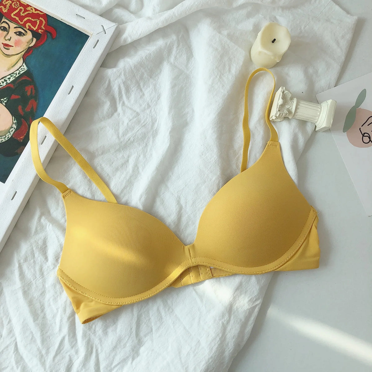 Backless Push-Up Bras For Women Seamless Underwear Sexy Lingerie 3/4 Cup Bralettes Wireless Brassiere Comfort T-Shirt Bra