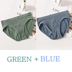 2Pcs/Set Women Panties Low Rise Briefs Seamless Underwear Female Full Coverage Back Bottoms Sports Underpants Sexy Lingerie M-L