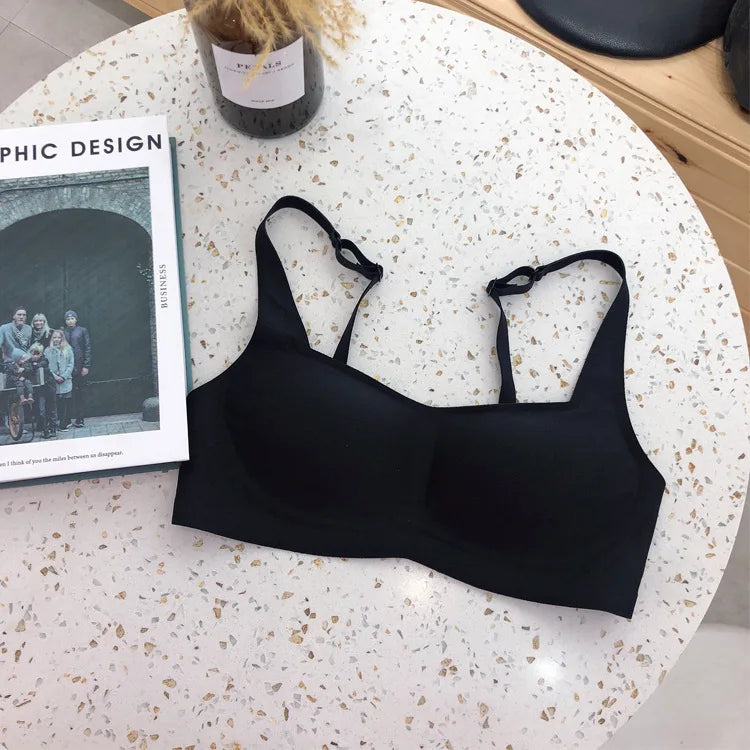 Women's Square Neck Seamless Adjustable Strap Wireless Bra Comfort Sexy Lingerie Invisible Underwear Ladies Intimates S-XL
