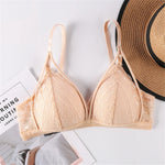 Sexy Deep V Lace Bra Thin Cup No Underwire Comfortable Daily Wear for Small Breasts Women's Fashion Underwear