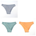3Pcs/Set Women Cotton Bikini Briefs Skin-Friendly Low Rise Underwear Seamless Edge Soft Stretch Daily Ladies Panties M-XXL