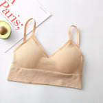 Women Tube Top Seamless Bra Crop Top Solid Color Sports Sexy Lingerie Active Bra Tops Underwear With Removable Pads