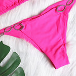 Sexy Rhinestone Bikini 2026 Women Solid Purple Metal Chain Swimsuit Brazilian Summer Beach Bathing Suit Luxury Thong Swimwear
