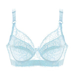 42 44 46 underwear plus large size underwire top bh bralette lace Sexy Women's bra intimates deep V brassiere C D Cup Embroidery
