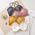 Sexy Bra Tube Top Lace Bralette Women Crop Top Female Sexy Lingerie Beauty Back Intimates Crop Top Seamless Padded Underwear