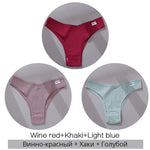 3Pcs/Set Cotton Women Briefs Sexy Seamless Brazilian Panties Female Low Rise Underwear Breathable Underpants Girls M-XL Intimate
