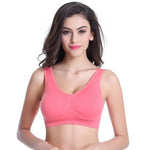 Shockproof Sports Yoga Bra for Women Removable Breast Pad S-7XL Sexy Elastic Back Cotton Sleep Bra Comfortable Sleepwear Top