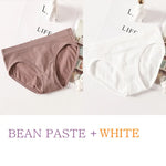 2Pcs/Set Women Panties Low Rise Briefs Seamless Underwear Female Full Coverage Back Bottoms Sports Underpants Sexy Lingerie M-L