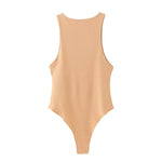 summer solid sexy bodycon women bodysuits female 8 color green slim casualbodysuit chic lady club short playsuits femme
