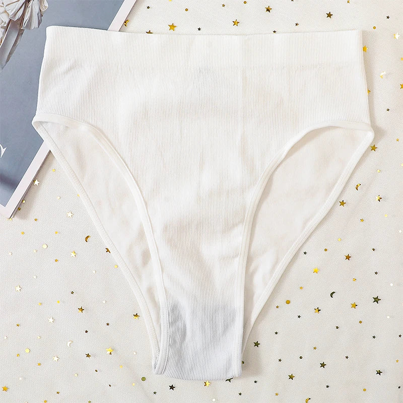 1Pc High Waist Panties Women Seamless Briefs High-Leg Cut Underpants Female Sexy Lingerie Solid Color Sport Underwear Panty S-L