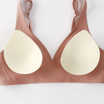 Women Seamless Bra Jelly Strip Wireless Push Up Bralette S-XL Top Sexy Lingerie Soft Tank Lady Breathable Underwear Breast Lift