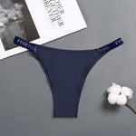 Sexy Low Rise Cotton Panties for Women Female Briefs Pantys LadiesLetter Belt Underwear Girls M-XL Intimates Lingerie FINETOO