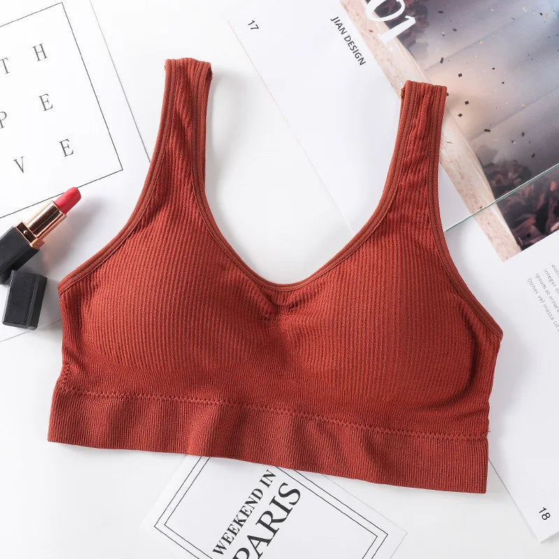 Seamless Bras For Women Push-Up Bra Sport Underwear Top Comfort Non-wire Padded Bralette Sexy Lingerie Daily Intimates M-L