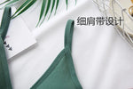 Women's Crop Top Ribbed Tube Top U-Back Comfort Bra Streetwear Camis Sexy Lingerie Seamless Underwear Sports Tank Bralette M-XL