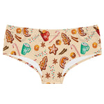 Merry Christmas Bells Print Women's Panties Low Waist Briefs Festive Comfortable Underwear Holiday Lingerie