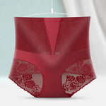 Women Lace Embroidery Flowers Panties Sexy High Waist Butt Lifter Briefs Health Tummy Slim Seamless Underwear Plus Size Knickers