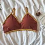 Women Wireless Bra Comfort Cotton Fabric Padded Bras Sexy Lingerie Small Cup Tube Top Removable Pads Brassiere One Size