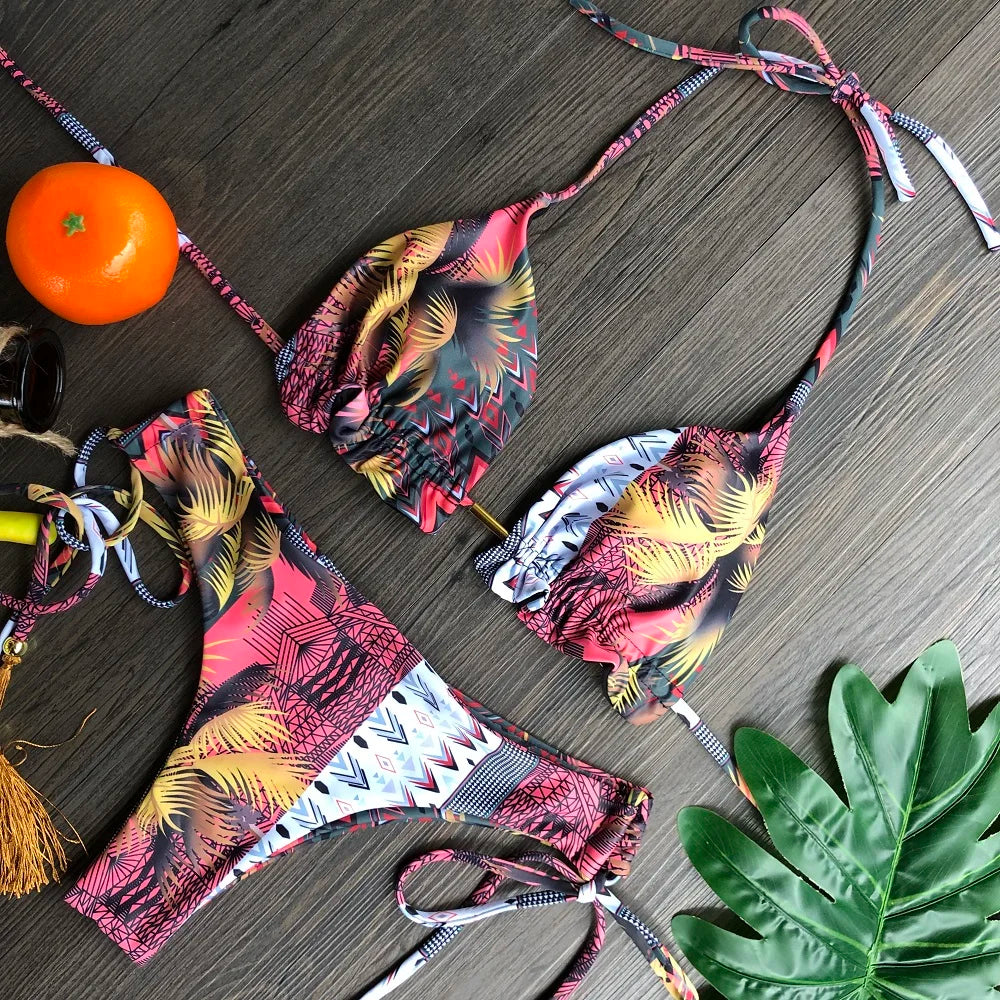 RUOTONGSEPT 2023 Popular Womens Beachwear Sexy Bikinis Set Hot Sport Swimwear Push-Up Padded SwimsuitExquisite Bather Swimwear