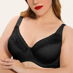 Plus Size Lace Bras For Women Lager Sexy Push Up Bra Bralette Comfortable Underwired Underwear Lingerie Tops BH D DD E F G Cup