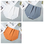 3Pcs/Set Women Ice Silk Panties Wavy Trim Seamless Underwear High Waist Panty No Show Briefs Invisible Ladies Lingerie M-XXL