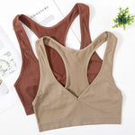 Seamless Bras For Women Bra Tops Wirefree Brassiere Unlined Deep Vneck Bra Comfort LingerieBralette Top Female Underwear