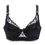 42 44 46 underwear plus large size underwire top bh bralette lace Sexy Women's bra intimates deep V brassiere C D Cup Embroidery