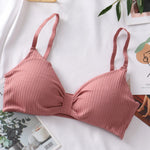 Push-Up Bras for Women Sexy Adjustable Straps Brassiere Wire Free Bra Seamless Underwear Solid Color Lingerie One Size