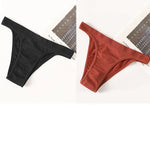 2PCS/Set Seamless Women Brazilian Panties Female Underpants High Leg Cut Underwear Sexy Lingerie Bikini Sports Briefs M-L