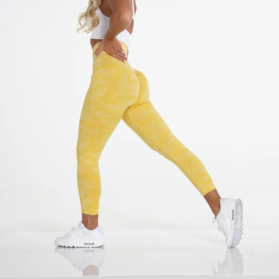 Camo Seamless Leggings Women High Waist Yoga Pants Scrunch Butt Sports Leggings Booty Fitness Tights Gym Leggings Sportswear