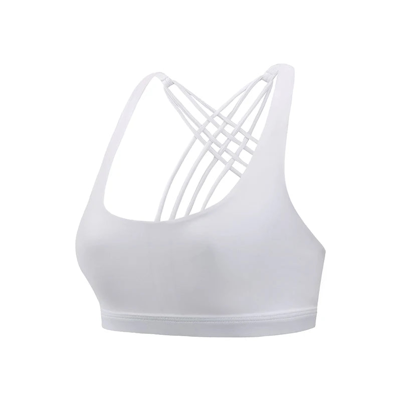 New Fitness Sports Bra for Women Push Up Cross Back Shockproof Running Gym Training Workout Yoga Underwear Crop Tops