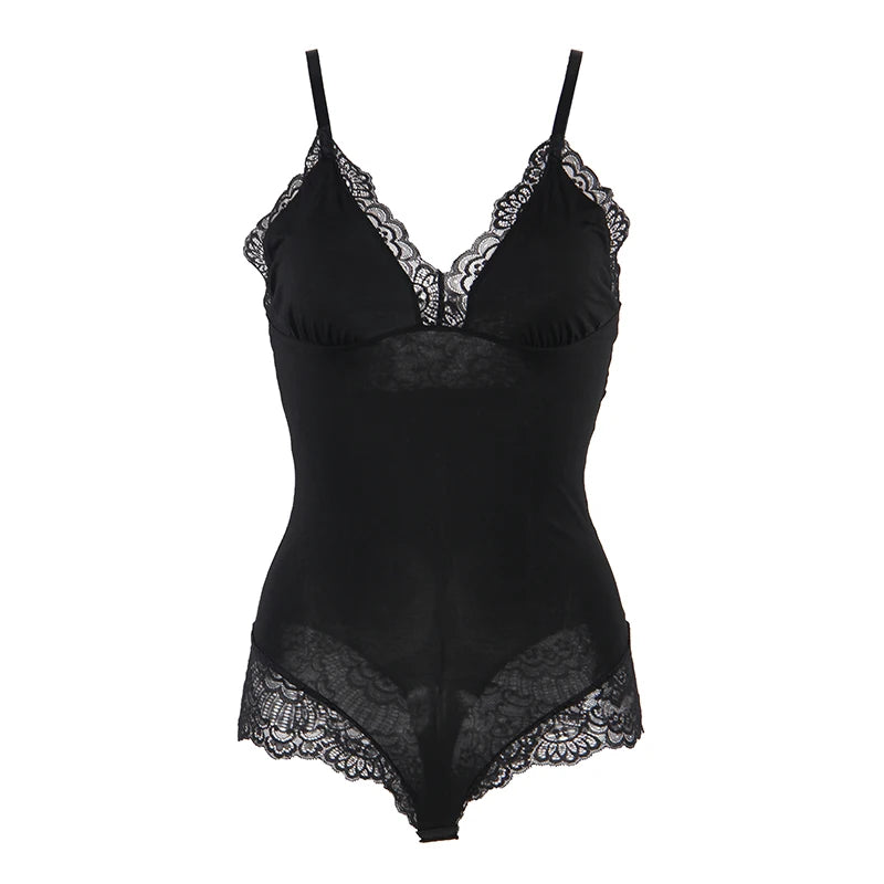 Body Mujer Elegant Woman Jumpsuits 5XL Strappy Backless Bodysuit Onesies Cotton Women V Neck Summer Lace Playsuit Female Shorts