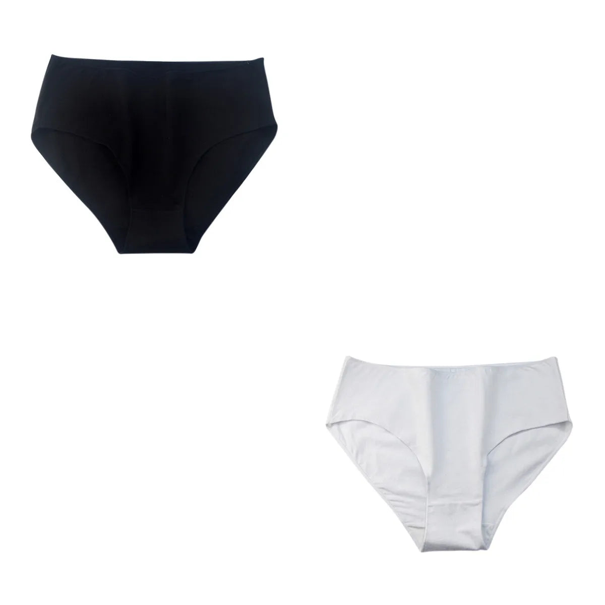 2PCS/Set Cotton Briefs Women High Waist Underpants Solid Color Lingerie Female Comfot Breathable M-2XL Panties Intimates