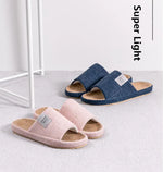 Breathable Flax Slippers Women Men Indoor Mute Slipper Anti-slip Lovers House Floor Shoes SoftLadies Summer Home Slides